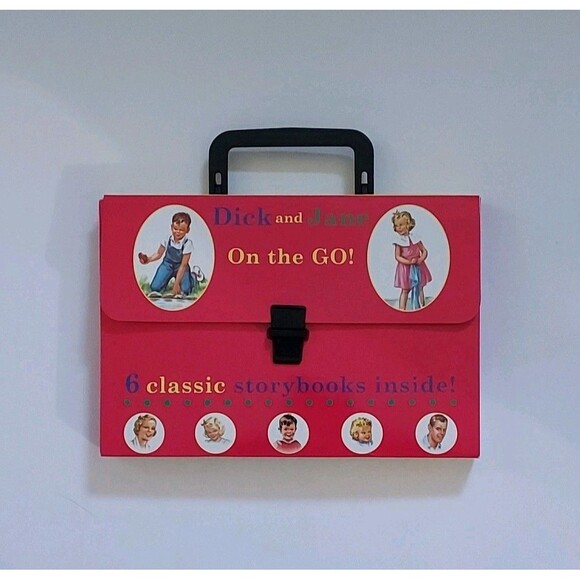 Classic Dick and Jane On The Go! 6 Classic Storybooks Inside NEW - Picture 1 of 3